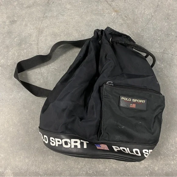 Vintage 90s polo sport Ralph Lauren drawstring one shoulder backpack